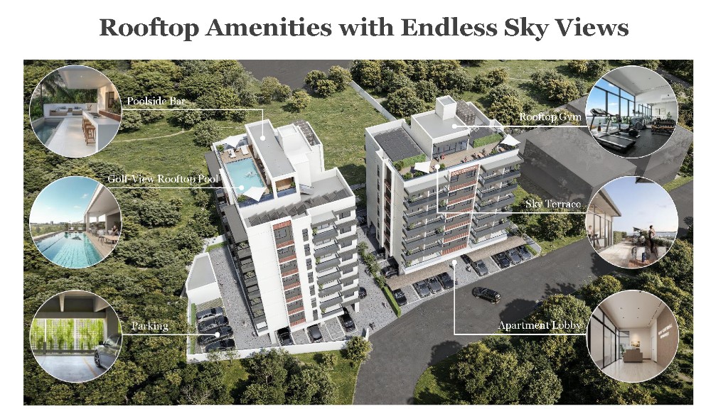 Rooftop amenities with endless sky views