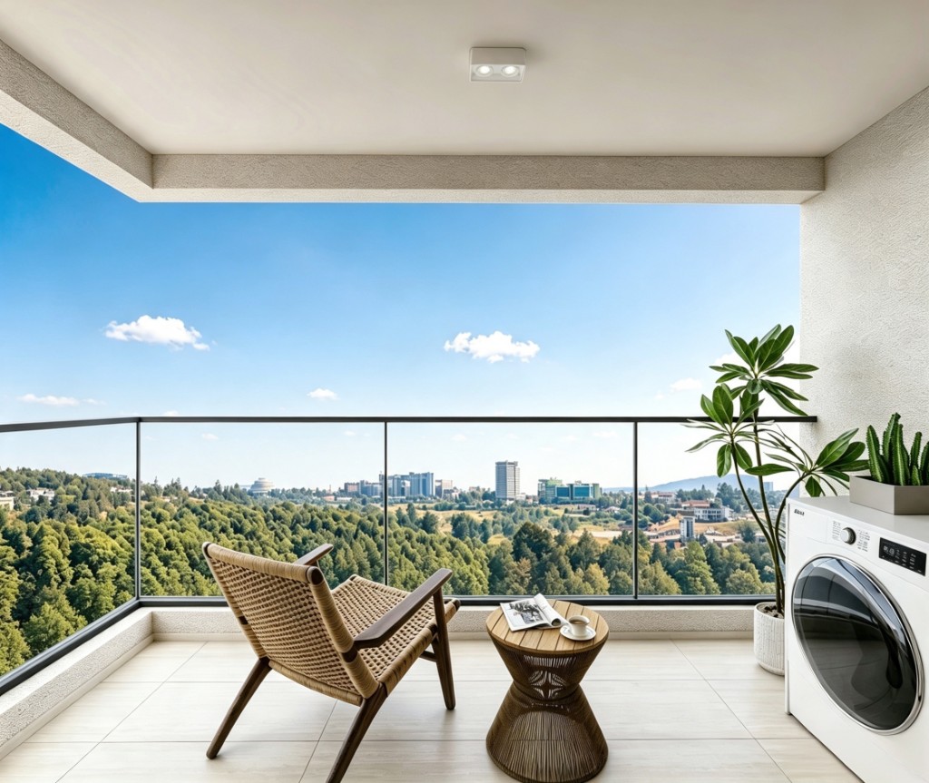 1-Bedroom balcony