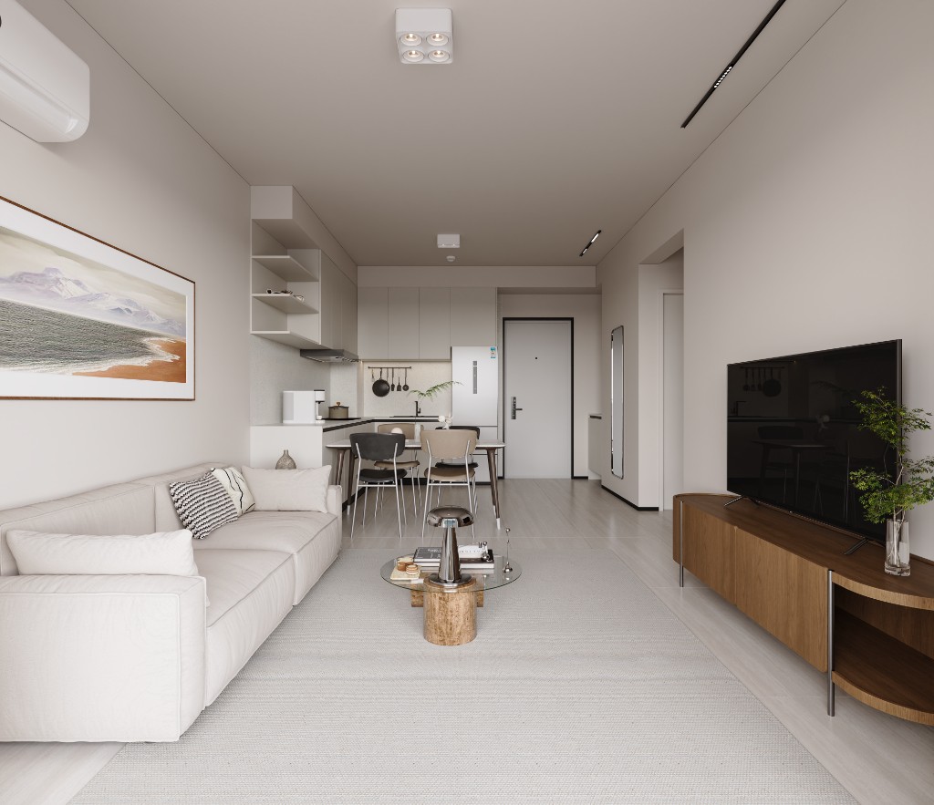 1-Bedroom living and dining area