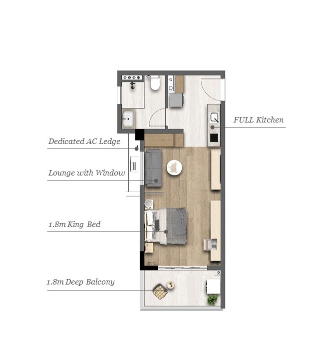 Studio layout floor plan